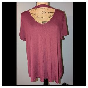 Mossimo maroon V-neck XL top